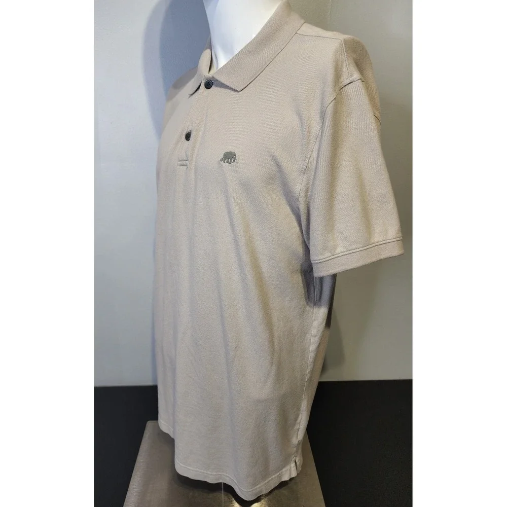 Banana Republic Shirt Mens Large Polo Tan Short Sleeve Cotton Golf Preppy Rugby‎